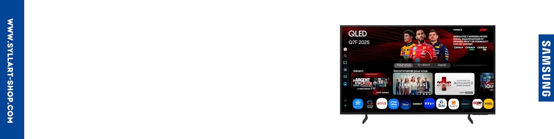 Téléviseur SAMSUNG QE75Q7F | TV QLED 75" (190 Cm) 4K Ultra HD | Smart TV & One Connect